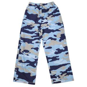 Boy's St Eve Blue Grey Camo Fleece Pajama Pants PJs Size 10 Super Soft
